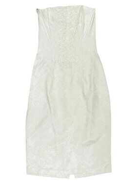 Jessica McClintock Vintage 80's 2 Piece Lace Brocade Strapless Bridal Dress Set